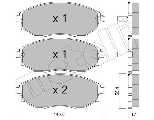 Metelli 2208450 Комплект тормозных колодок