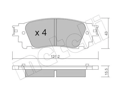 METELLI 2210410 Колодки тормозные