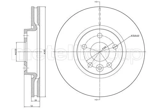 Metelli 230896C Диск тормозной Metelli