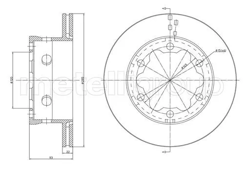 METELLI 230645 Тормозной диск
