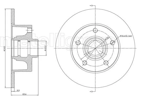 METELLI 230394 Тормозной диск