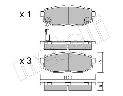 METELLI 2208750 Колодки тормозные дисковые
