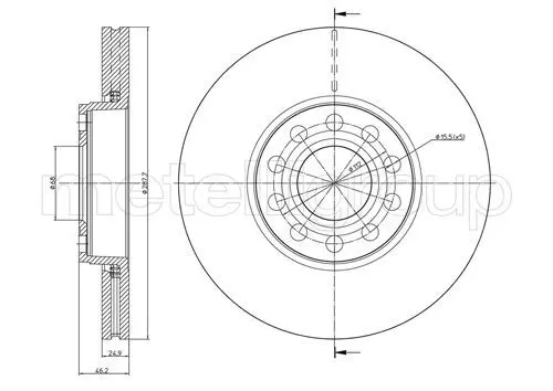 METELLI 230745C Тормозной диск