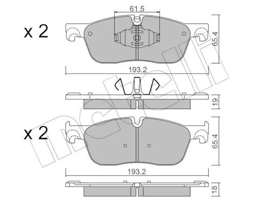Metelli 2211230 Колодки тормозные передние