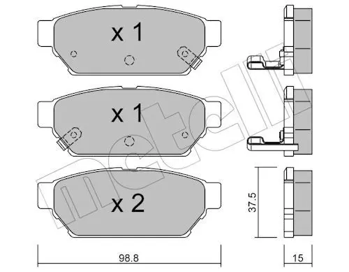 METELLI 2203960 К-т дисков. тормоз. колодок