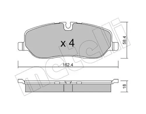 Metelli 2206930 Комплект тормозных колодок,