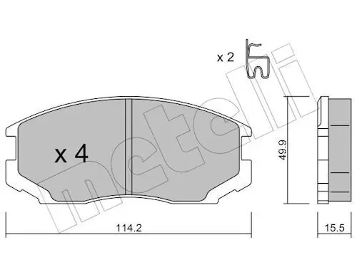METELLI 2202211 Комплект тормозных колодок