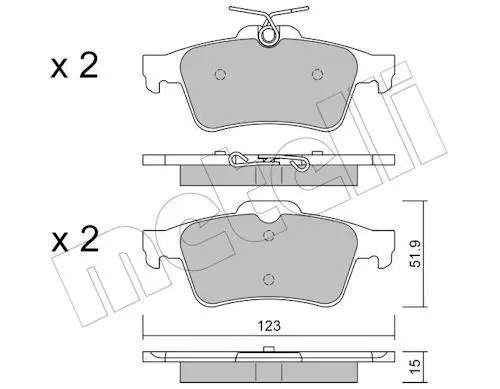 METELLI 2203373 Колодки тормозные