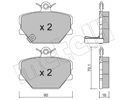 METELLI 2203410 Комплект тормозных колодок