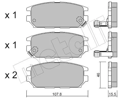 METELLI 2204830 Комплект тормозных колодок
