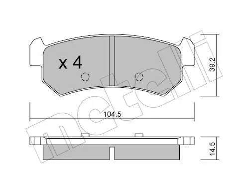 METELLI 2205110 Комплект тормозных колодок