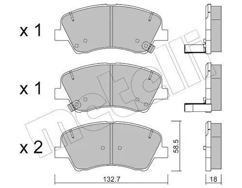 METELLI 2211670 Колодки тормозные