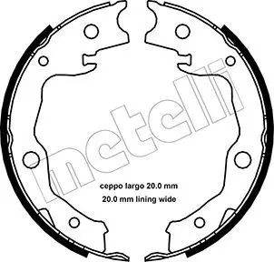 METELLI 530450 Колодки ручного тормоза к-кт