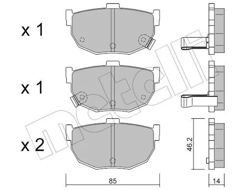 METELLI 2203620 Колодки тормозные