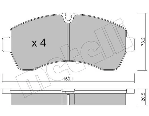 Metelli 2206730 Колодки тормозные дисковые