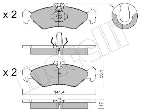 Metelli 2205710 Кт дисков. тормоз. колодок