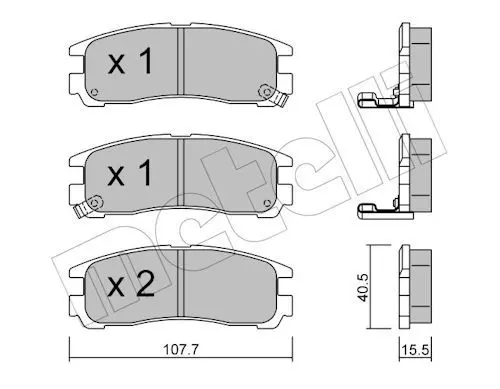 22-0398-0 METELLI Колодки тормозные задние