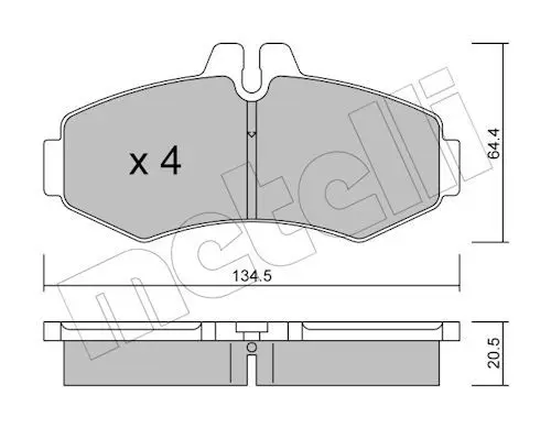 Metelli 2205730 К-т дисков. тормоз. колодок
