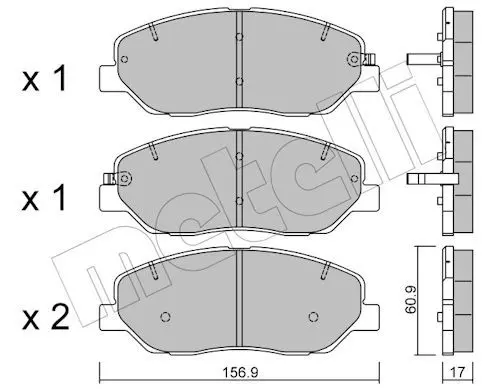 Metelli 2207870 Колодки тормозные передние