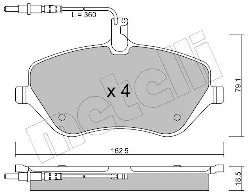 METELLI 2206010 Комплект тормозных колодок