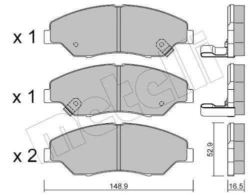METELLI 2203760 Комплект тормозных колодок