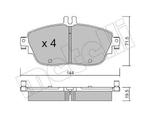 Metelli 2209650 Колодки тормозные