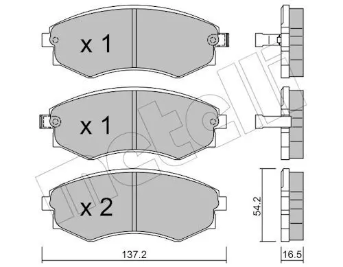 METELLI 2205180 Комплект тормозных колодок