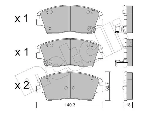 Metelli 2211640 К-т дисков. тормоз. колодок
