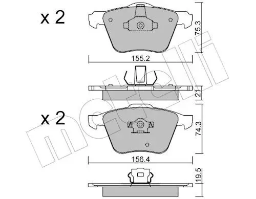 Metelli 2205990 Колодки торм.пер.