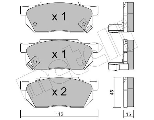 METELLI 2202471 Комплект тормозных колодок