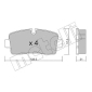 2213800 METELLI Brake Pad Set, disc brake