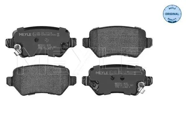 Meyle 0252341715W Колодки зад.OPEL ASTRA G,