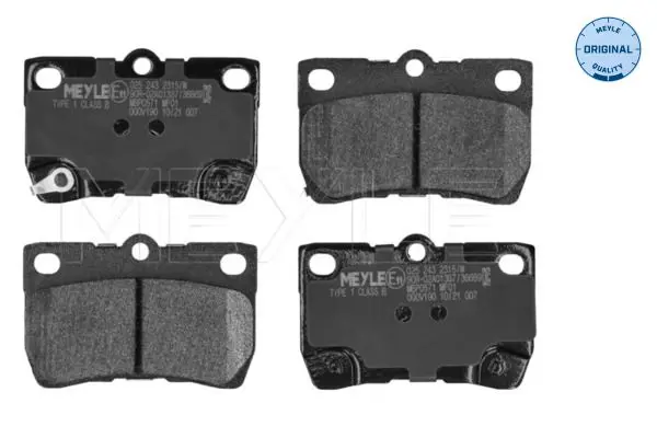 MEYLE 0252432315W Колодки тормозные дисковые
