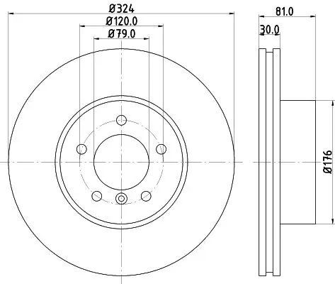 MDC1795 Диск тормозной передний
