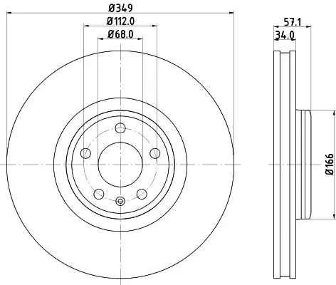MDC2785C Диск тормозной передн A4 (8W2 