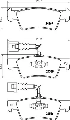 MDB2822 Колодки тормозные R VW