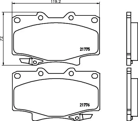 MDB1695 Колодки тормозные дисковые