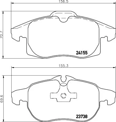 MDB2837 Колодки тормозные OPEL Astra H