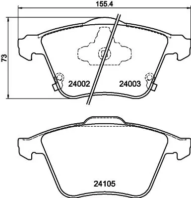 MDB2768 Колодки тормозные передние 