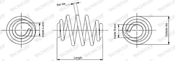 SN2867 пружина подвески 11.75x142x296