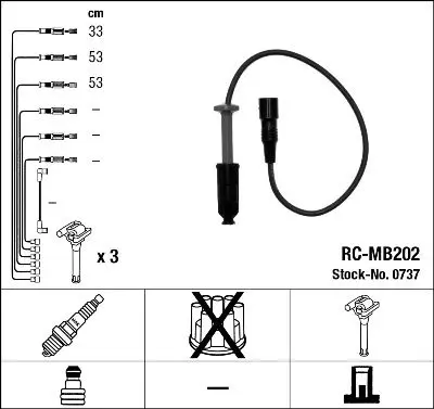 0737 Комплект в/в проводов RC MB202