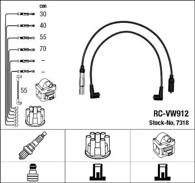 7318 Комплект в/в проводов RC VW912
