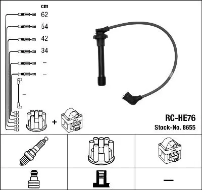 8655 Комплект в/в проводов RC HE76