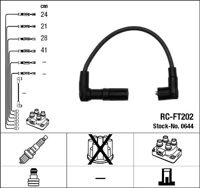 NGK 0644 Комплект электропроводки