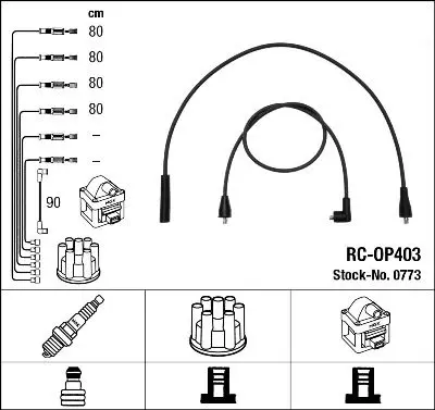 NGK 0773 Комплект электропроводки