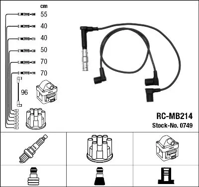 NGK 0749 Комплект электропроводки
