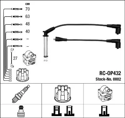 NGK 0802 Комплект электропроводки