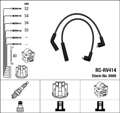 NGK 0889 Комплект электропроводки