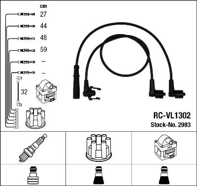 NGK 2993 Провода зажигания (к-т)