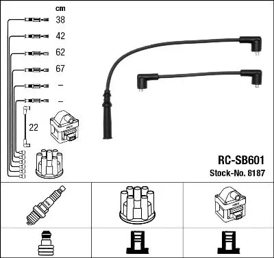 NGK 8187 Комплект электропроводки